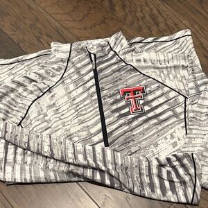Under Armour Gray and Black Patterned Pullover Texas tech